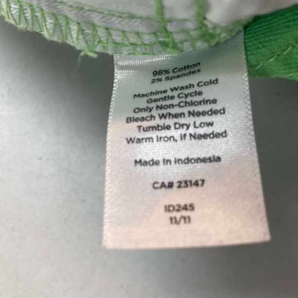 TALBOTS Women’s Cropped Capri Jeans Size 6P Inseam 21” Green‎ Signature Flare - Picture 5 of 8